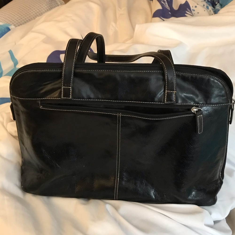 Burton leather laptop bag